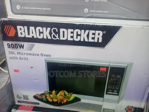 Black Decker 30l Microwave Oven With Grill, Model Mz3000pg-B5.