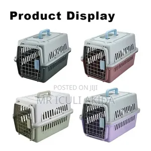 Portable Plastic Pet Travel Carrier for Small to Medium Cats and Dogs