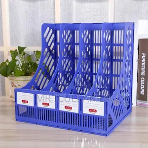 4-Compartment Plastic Document Rack for Sorting Files,