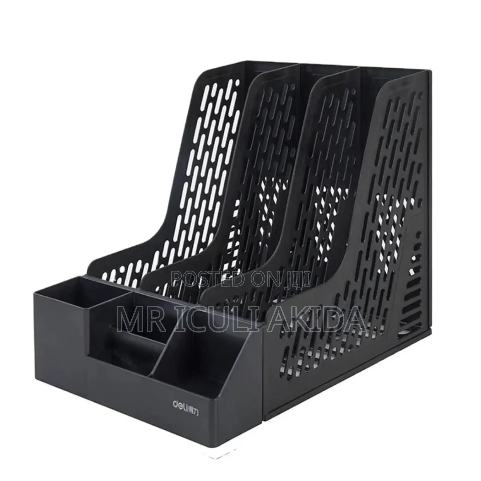 3-Section Divider Paper Magazine Holder File Rack