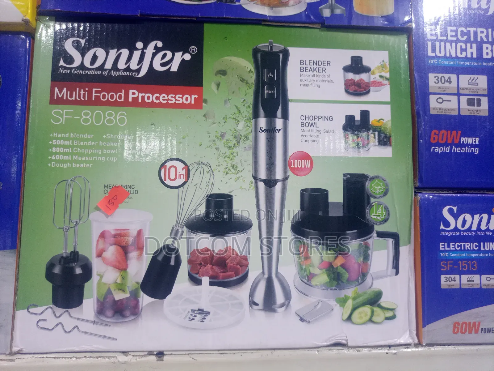 Sonifer 10-in-1 Multi Food Processor, Model Sf-8086.