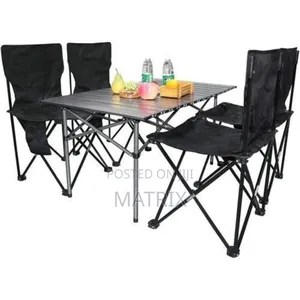 Portable Folding Camping Table Chair Set With Carry Bag