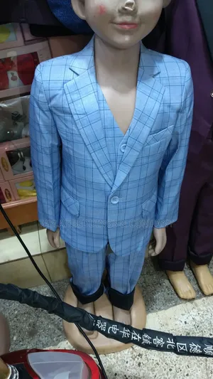 Boys Suits 3 Piece Slim Fit Check Plaid Kids Tuxedo Suits for Boys