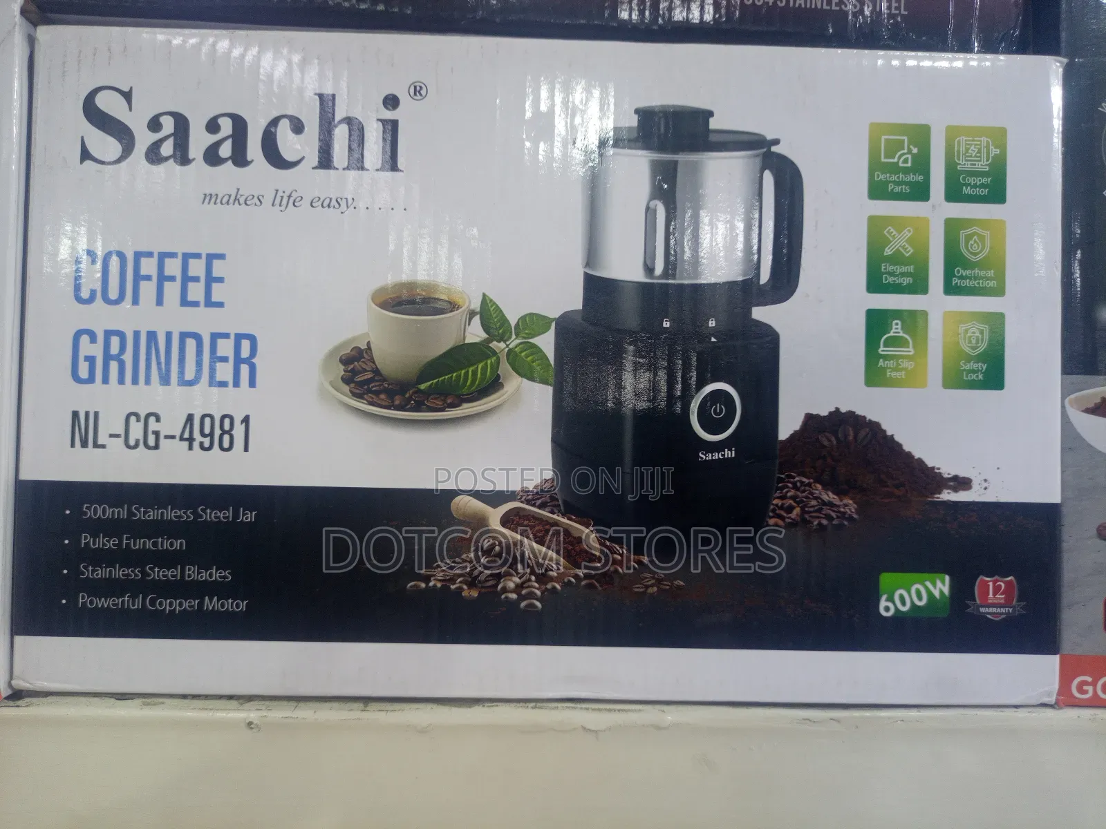 500ml Saachi Coffee Grinder (Model Nl-Cg-4981).