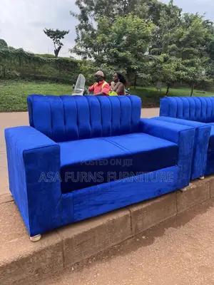Two Seater Blue Sofa