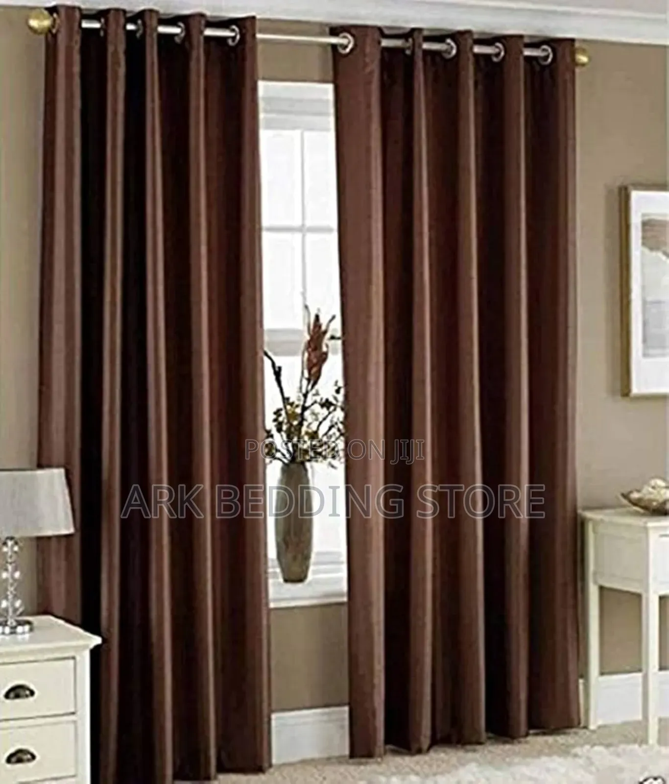 Brown Black Out Curtains