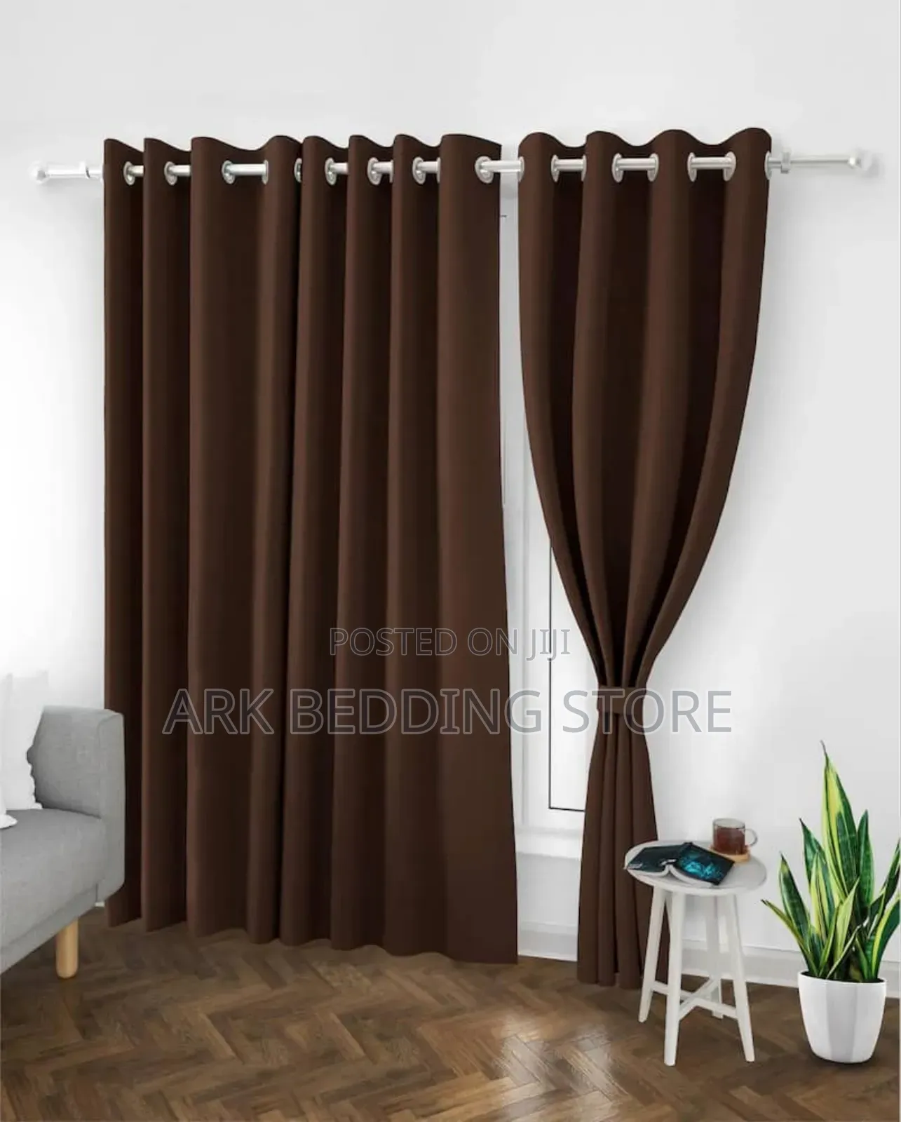 Brown Black Out Curtains