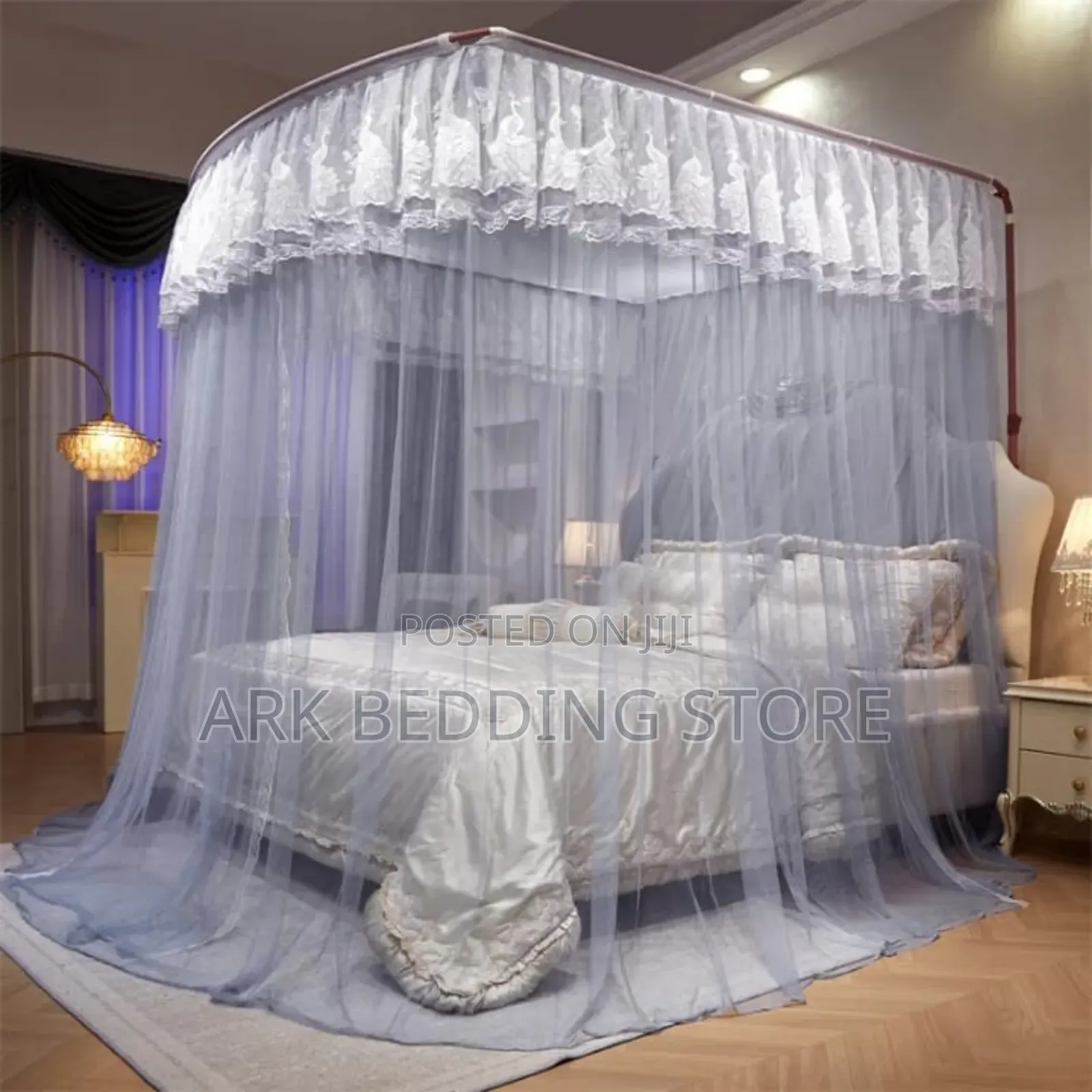 Greyish 2 Stands Adjustable Mosquito Net
