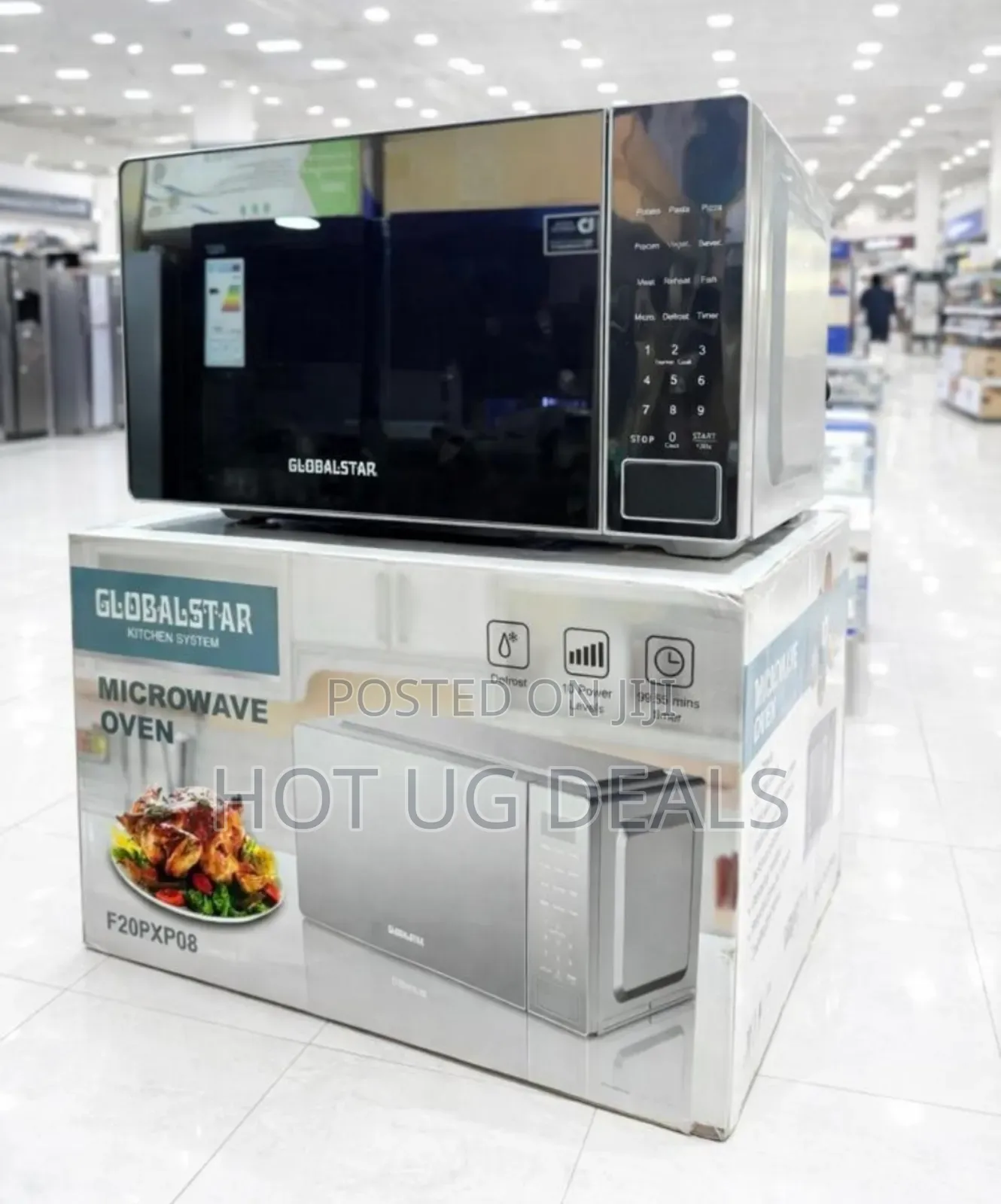 20l Global Star Digital Microwave Oven - Silver