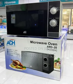 Adh 20 Liters Manual Microwave Oven – Black/Silver.