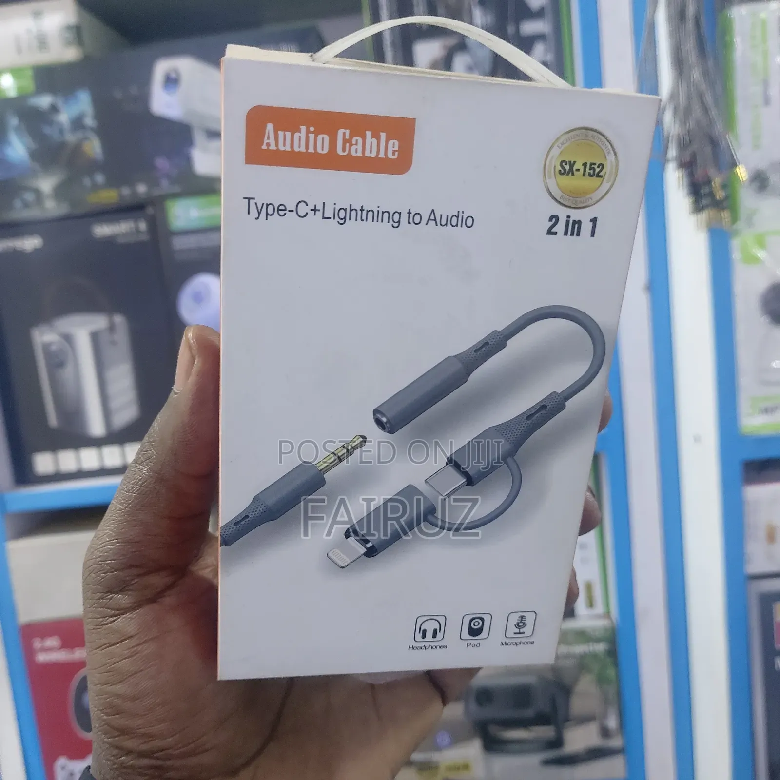 2 in 1 Type-C + Lightning to Audio