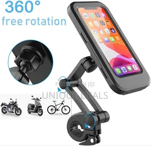 Hold Up Bike Mount Waterproof Cell Phone Holder 360 Rotation