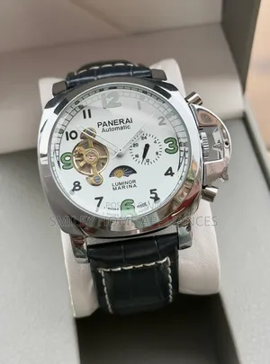 Panerai Automatic Men's Original Leather Strapped Wrist Time Piece