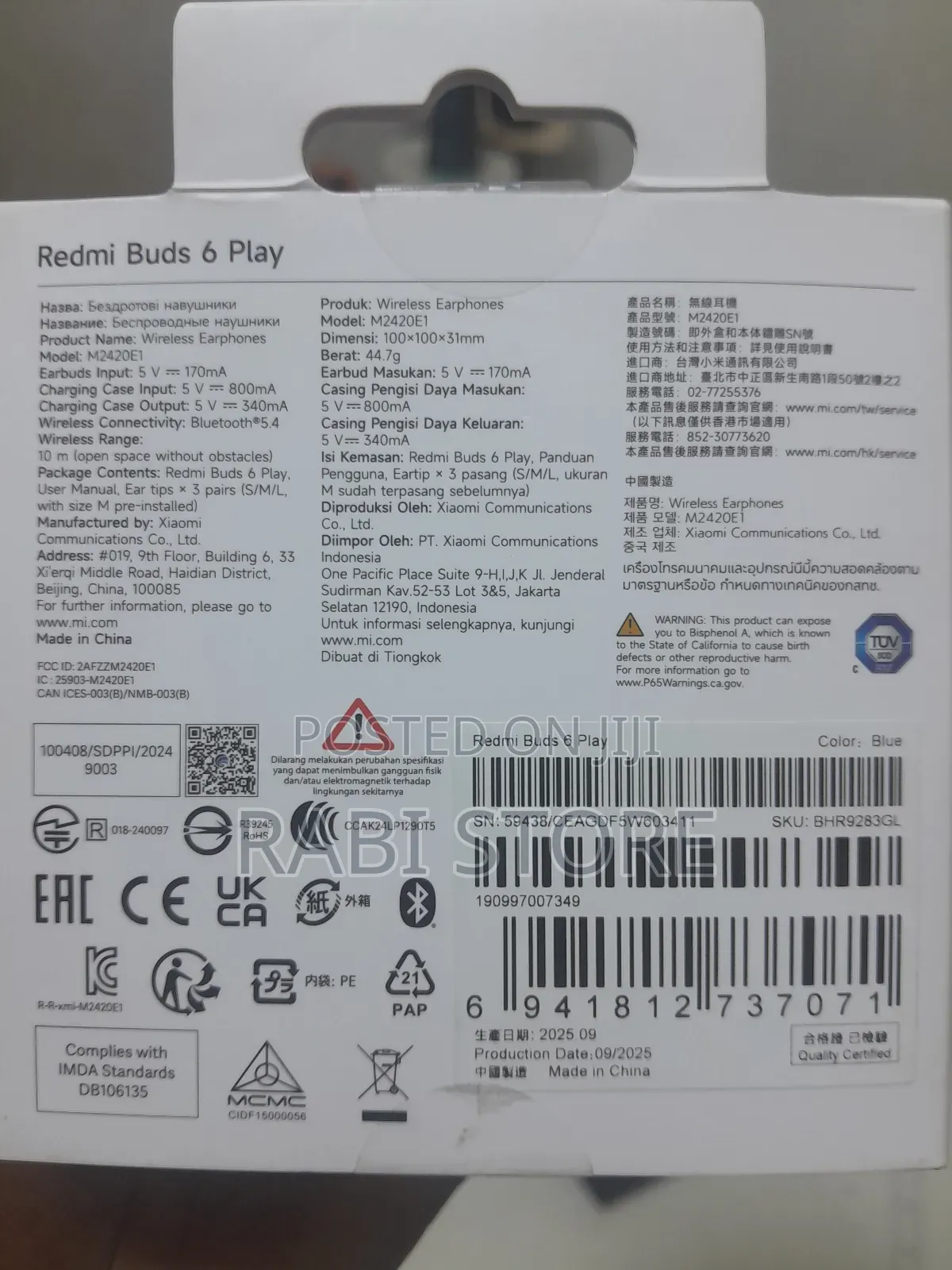 Redmi Buds Play 6