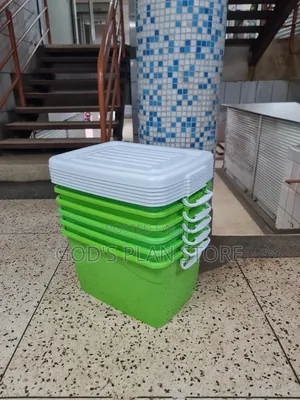 Imported Plastic Storage Boxes Plastic Storage Boxes 1pc 30litres Gree