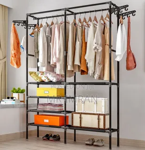 Multifunctional Clothes and Hats Integrated Rack