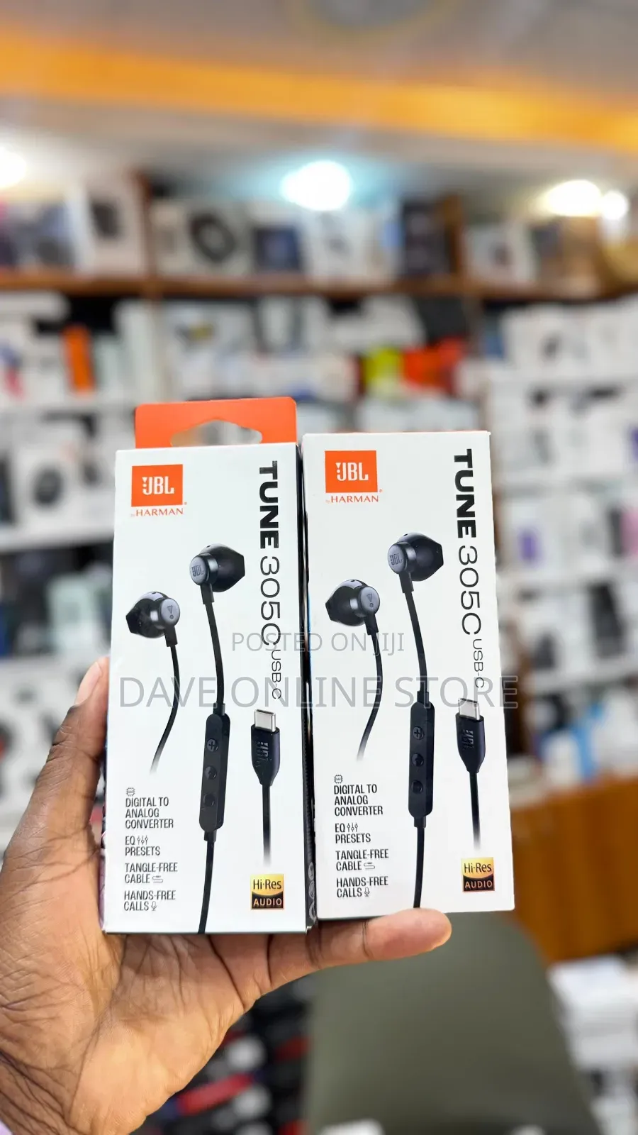 Original JBL Tune 305c Usb-C Wired Earphones