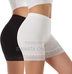 High Waist Biker Shorts Lace Anti Chafing Thigh Safety Panties