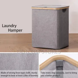Foldable Bamboo Laundry Hamper