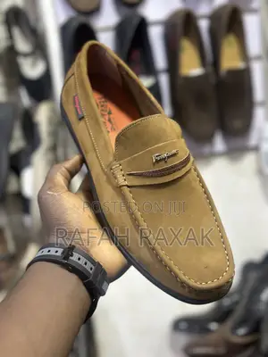 Men’S Brown Salvatore Ferragamo Flat Sole Moccasin Loafers