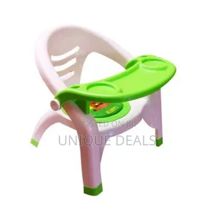 Plastic Feeding Chair With Removable Tray| Soft Cushion Seat 