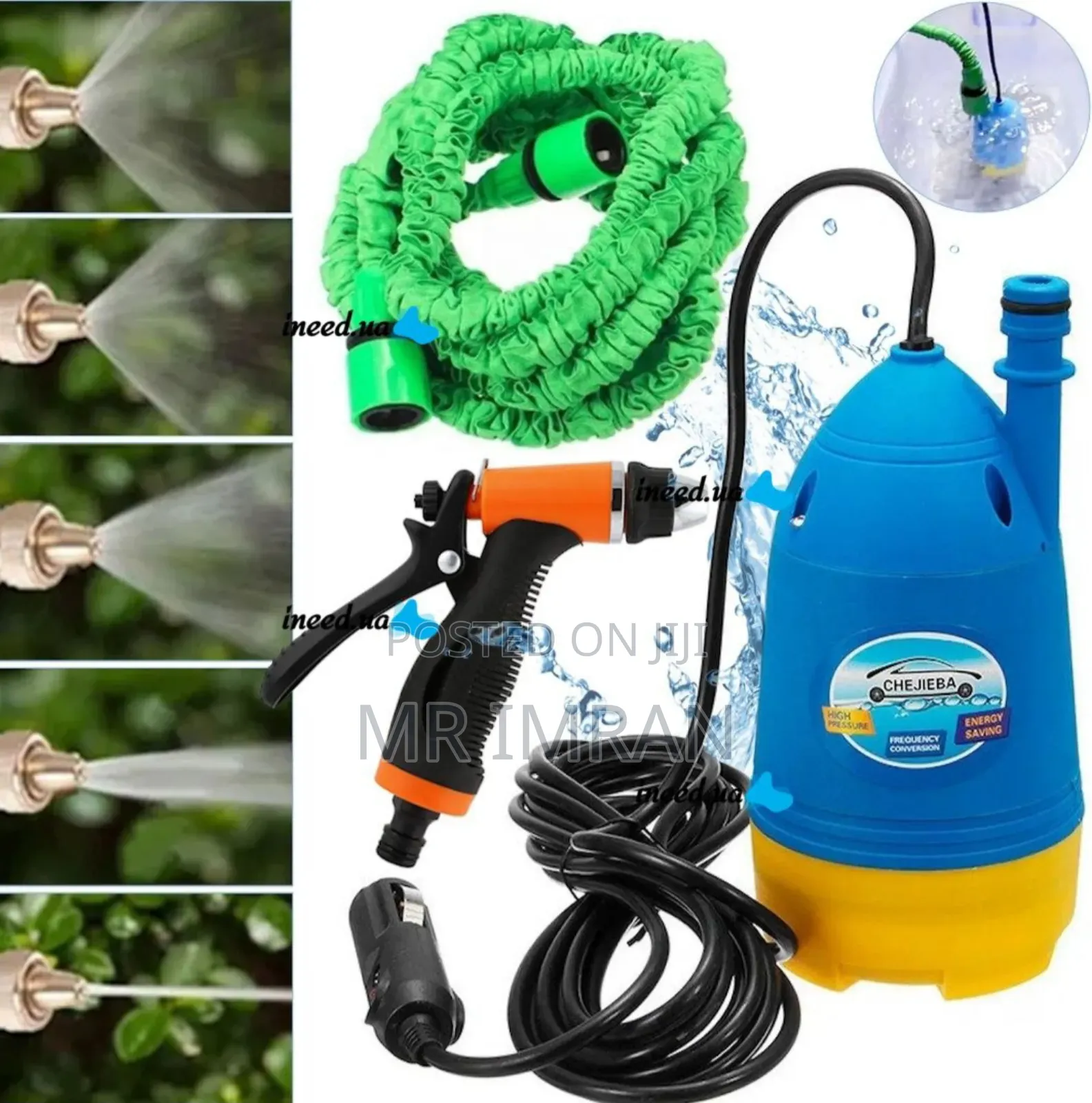 Portable 12v High-pressure Car Washer Set