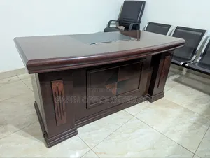 Executive Office Desk With Movable Drawer and L Extension, 160cm