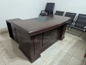 Executive Office Desk With Movable Drawer and L Extension, 160cm