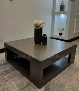 Modern Wood Coffee Table Storage Drawers Space Saving Simple Centre Ta