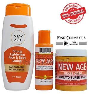 New Age, Latest Strong Lightening Face and Body Lotion, Serum and Soap