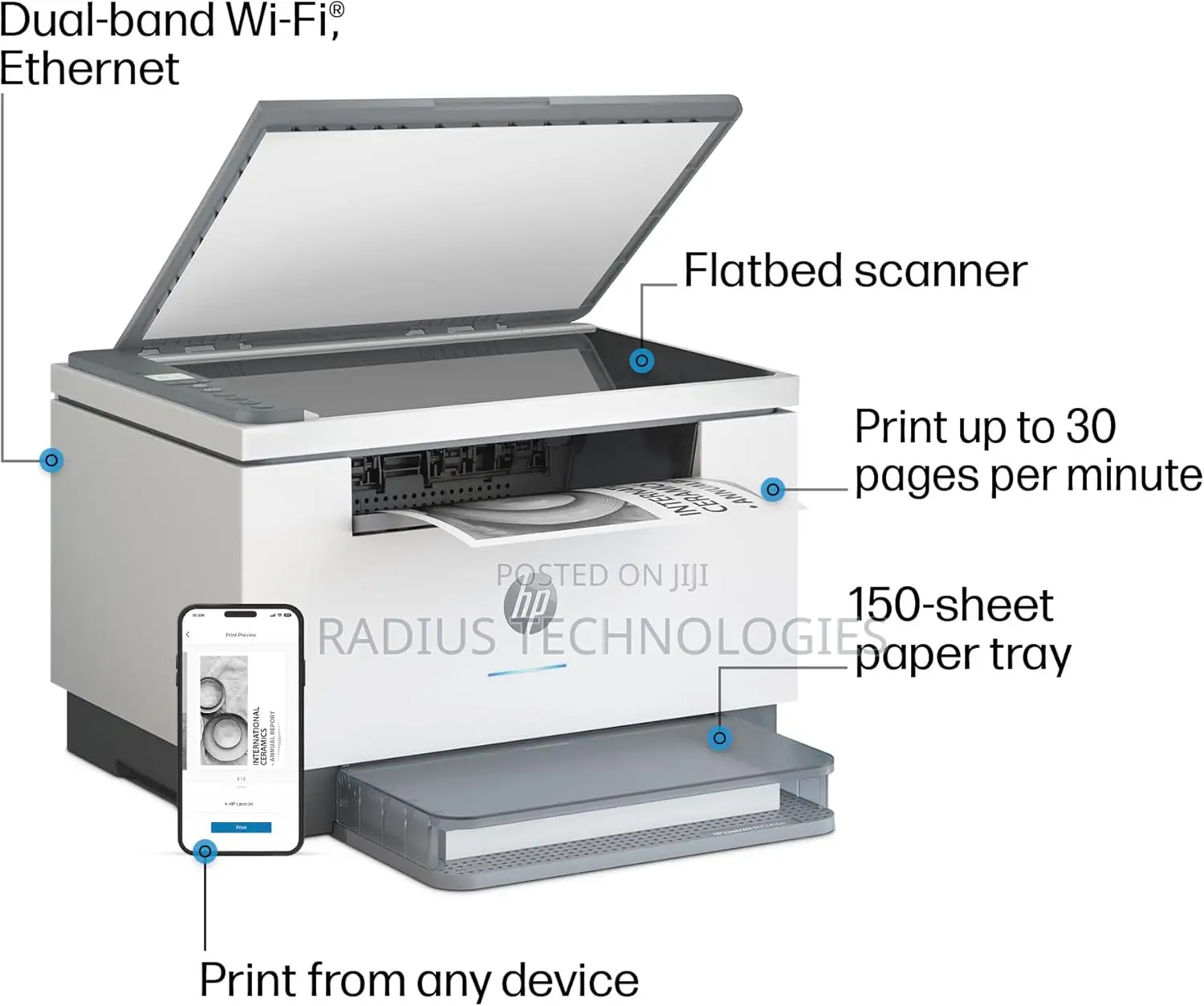 Hp Laserjet Mfp M236dw – Print, Scan & Copy All-in-one Printer