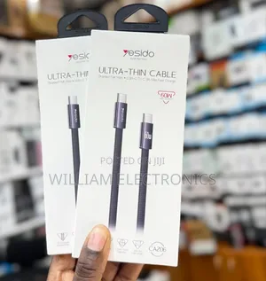 Yesido Ultra Thin Cable C to C 60w Max Output Cable
