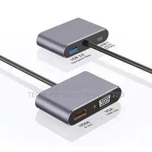 4 In 1 Usb-c Hub With Hdmi , Vga, Usb 3.0 Pd Charging