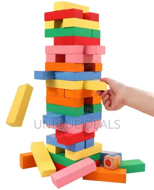 Classic Building Blocks Game With Genuine Hardwood Blocks