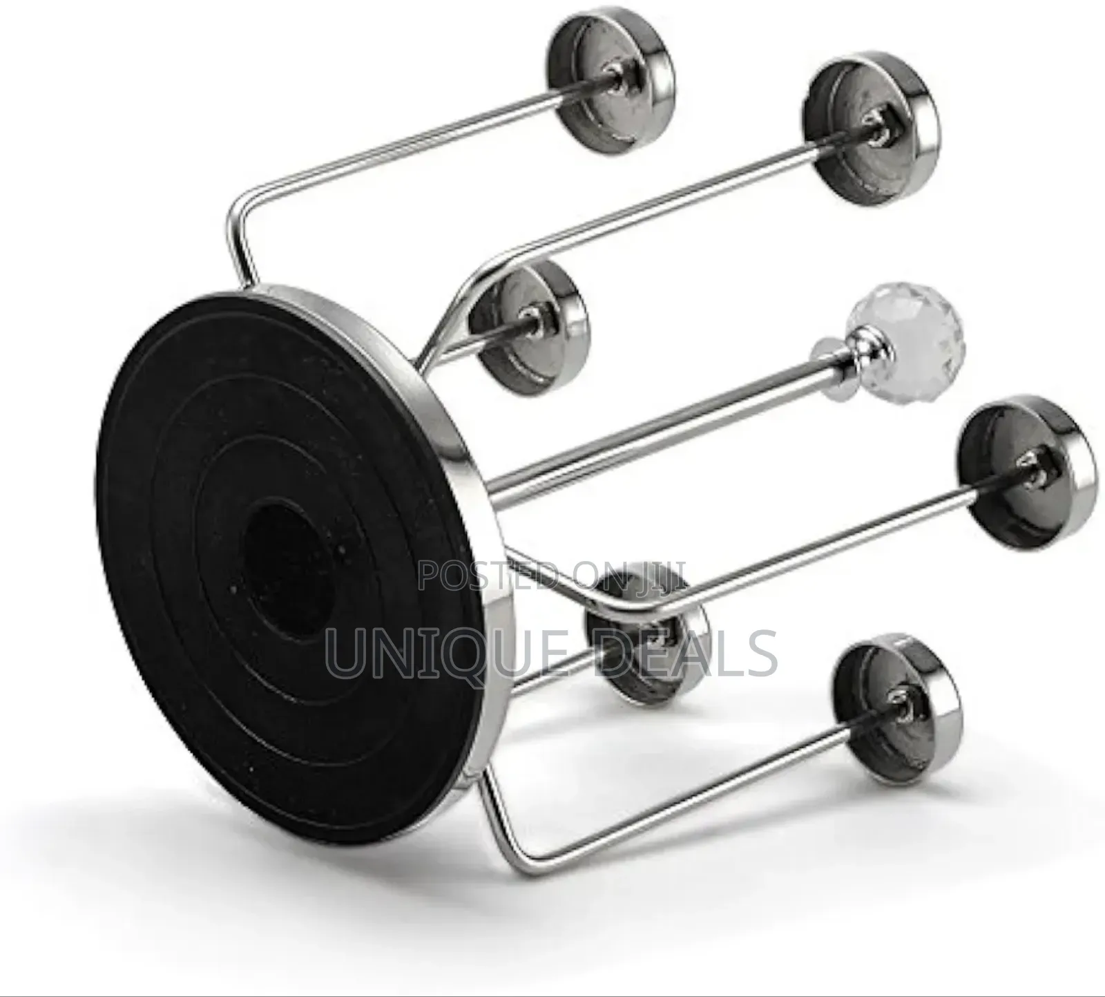 Rotating Cup Mug Glass Holder Rack Stainless Steel 6 Cups Drying Rack