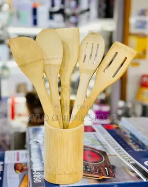 5 Piece Bamboo Kitchen Utensil Set