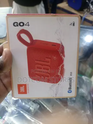 Red JBL Go 4 Ultra-Portable Bluetooth Speaker.