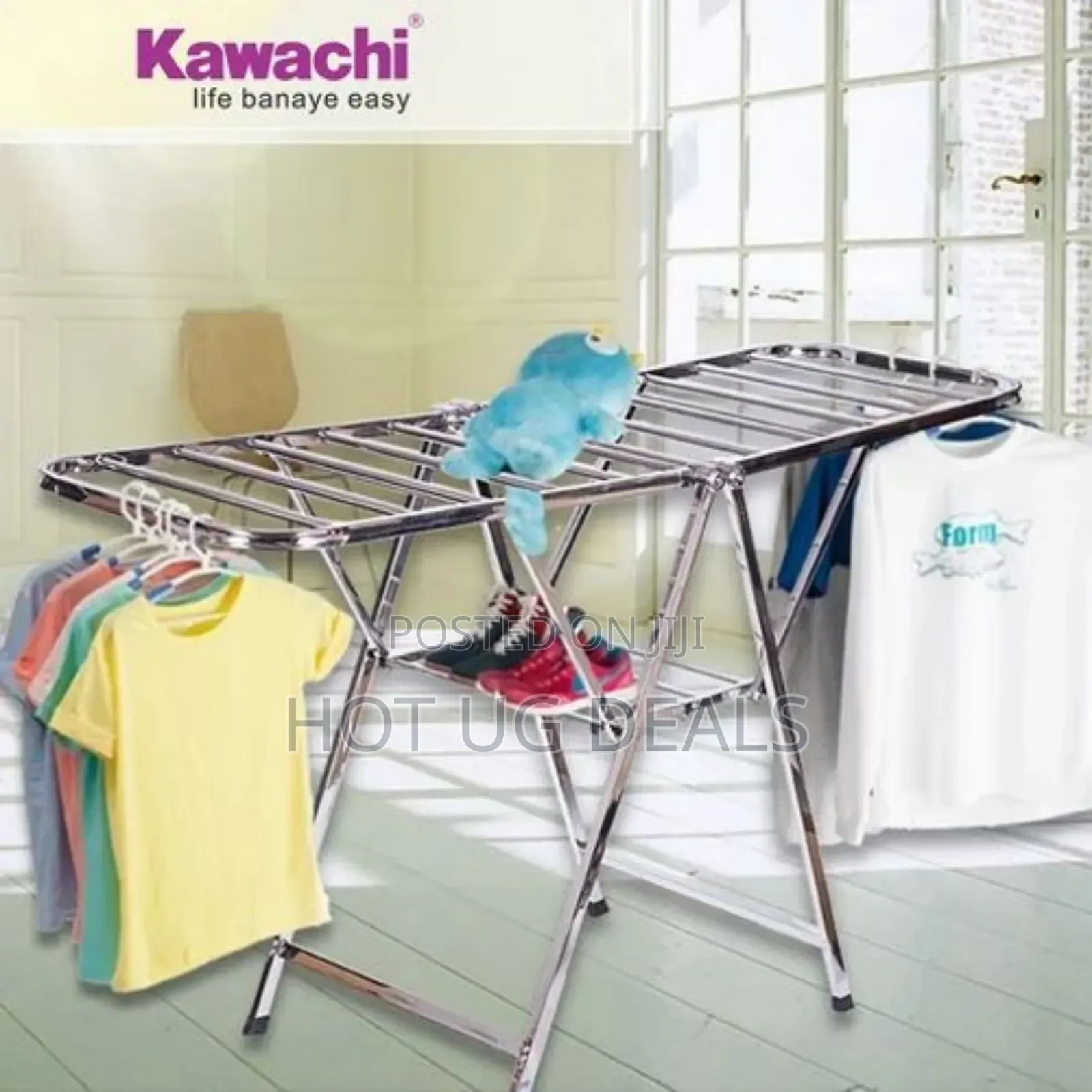 Stainless Steel Clothes Drying Rack - Silver