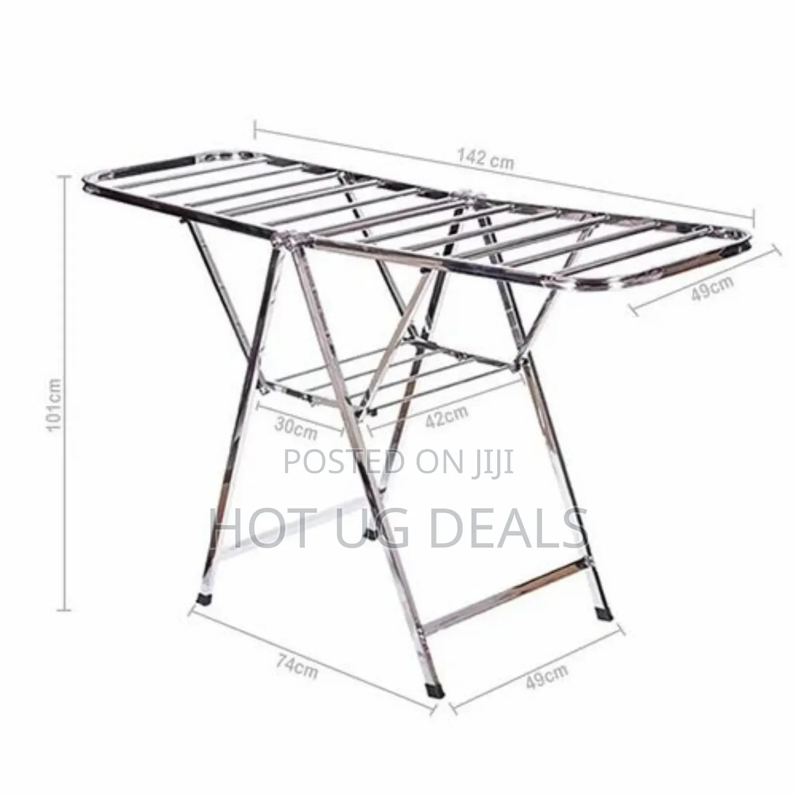 Stainless Steel Clothes Drying Rack - Silver