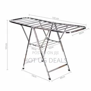 Stainless Steel Clothes Drying Rack - Silver