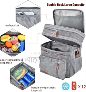 Lunch Bag for Women Men Double Deck Lunch Box
