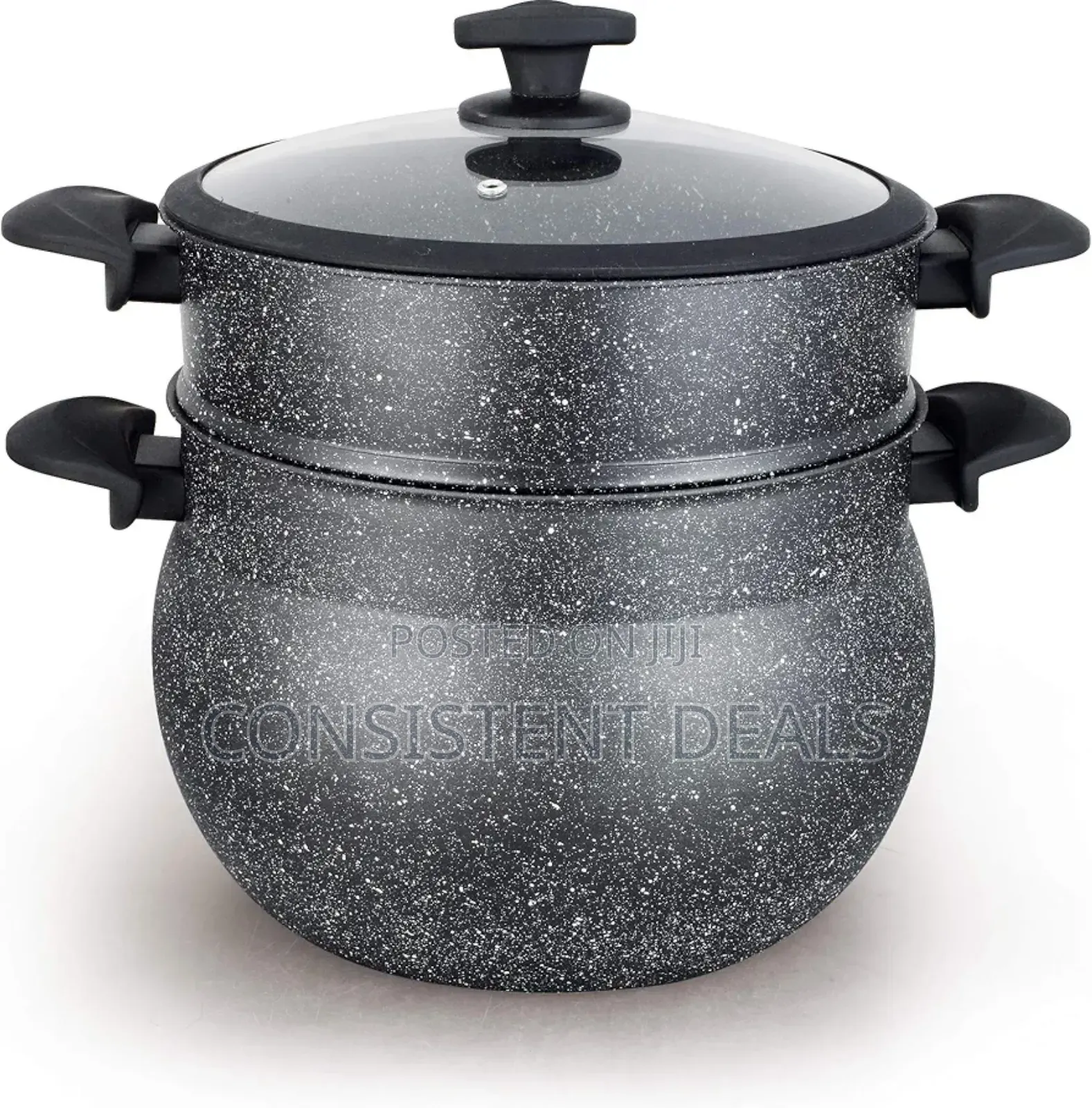 22cm Couscous Steamer Aluminium With Non-Stick Coating