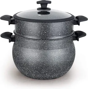 22cm Couscous Steamer Aluminium With Non-Stick Coating