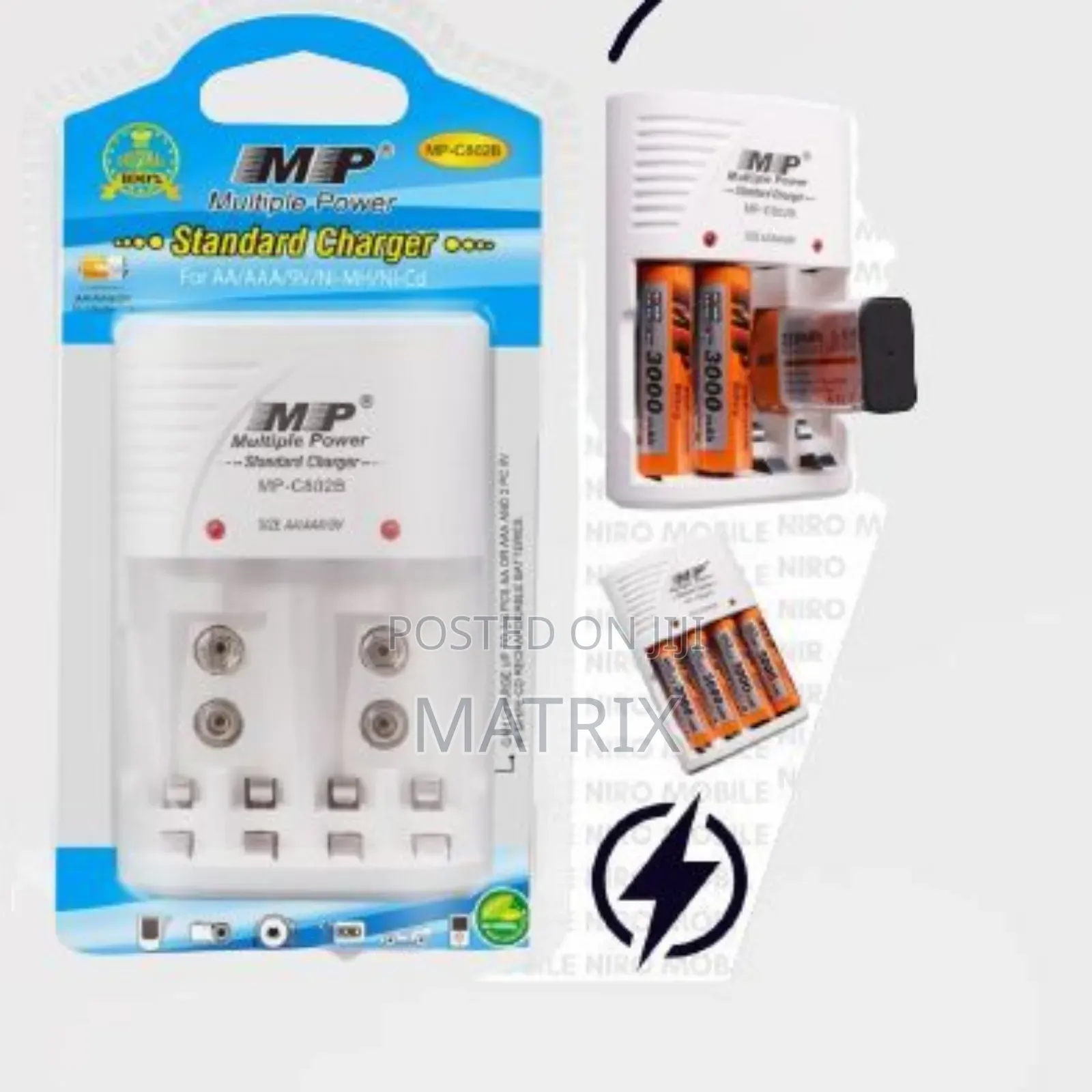 Universal Mp Aa/Aaa/9v Rechargeable Battery Charger