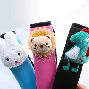 Cartoon-Themed Car Seat Belt Shoulder Pad and Adjuster Set