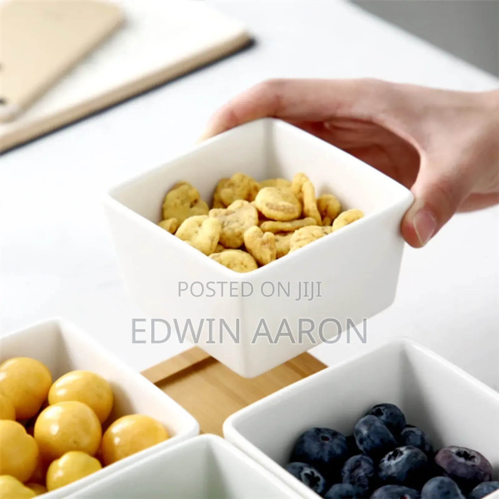 4pcs Ceramic Square Serving Platter