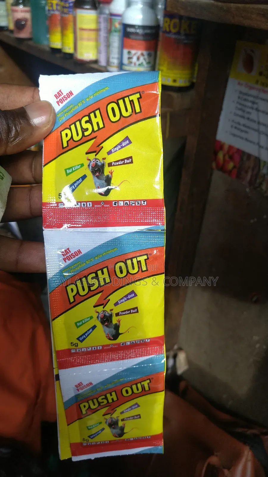Rats Poison 100pcs Inside. Zinc Phospide