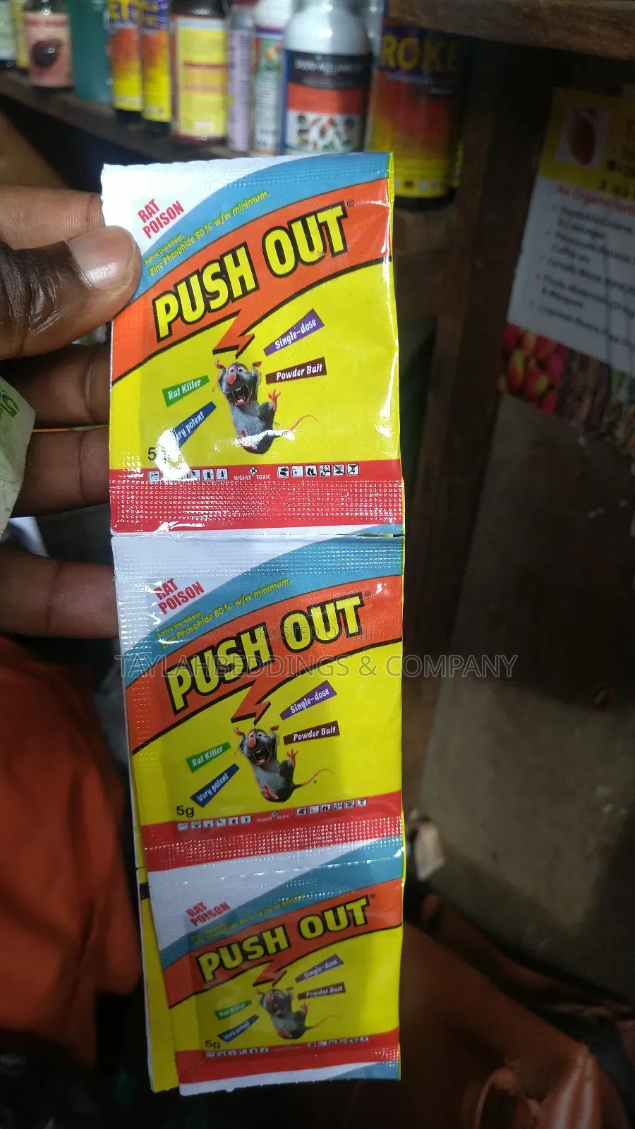 Rats Poison 100pcs Inside. Zinc Phospide