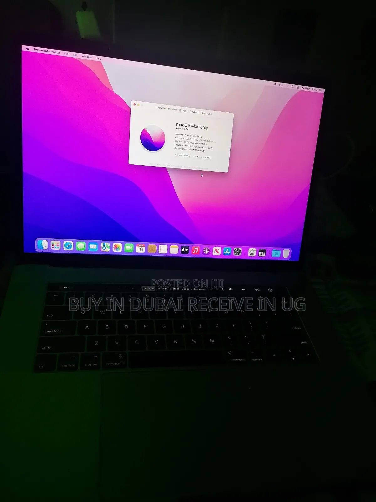 Laptop Apple MacBook Pro 2017 8GB Intel Core i5 SSD 256GB