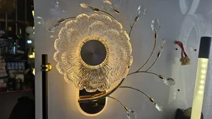 Crystal - Glass Floral Led Wall Lamp